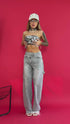 LUX jeans pants "MALLOW 8757" - light gray